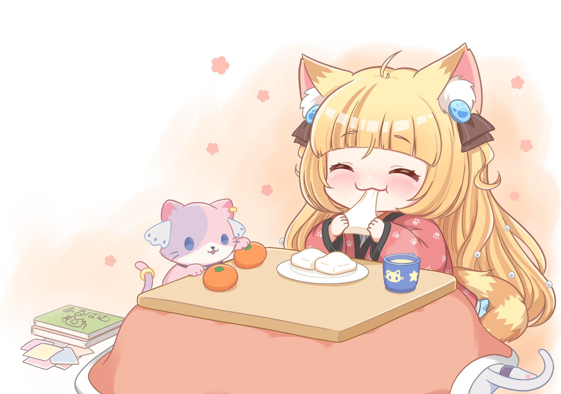 にゃんたじあ！所属　若魔麦たると様　2026年カレンダーイラスト
