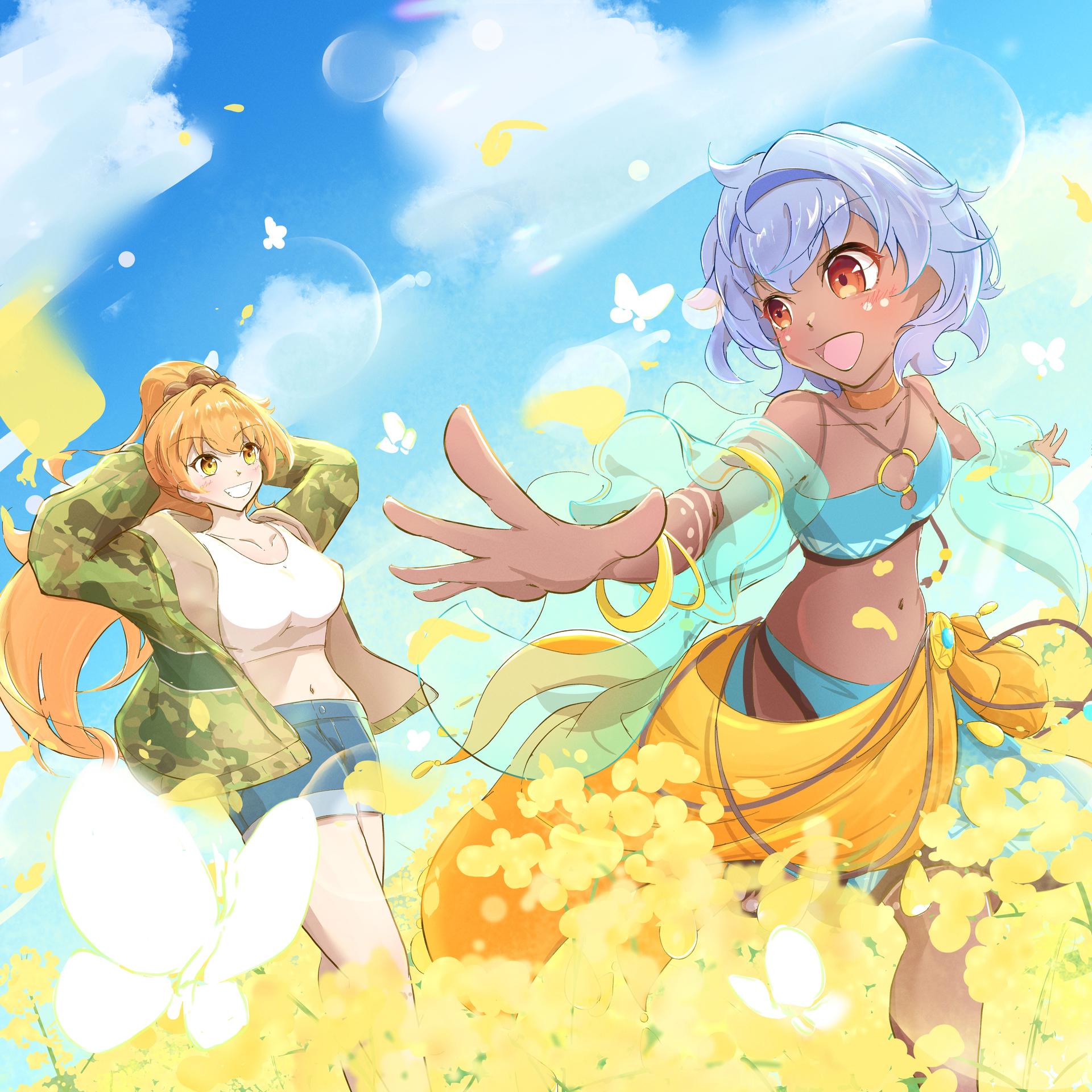 B-idolカレンダーイラスト(4・5月) アメリア＆エマ