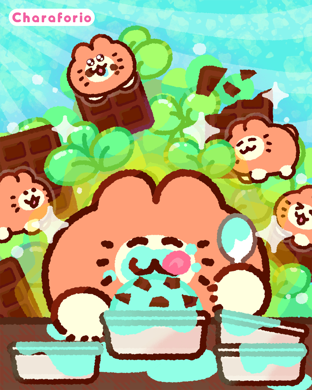チョコミントの日のみかんねこ