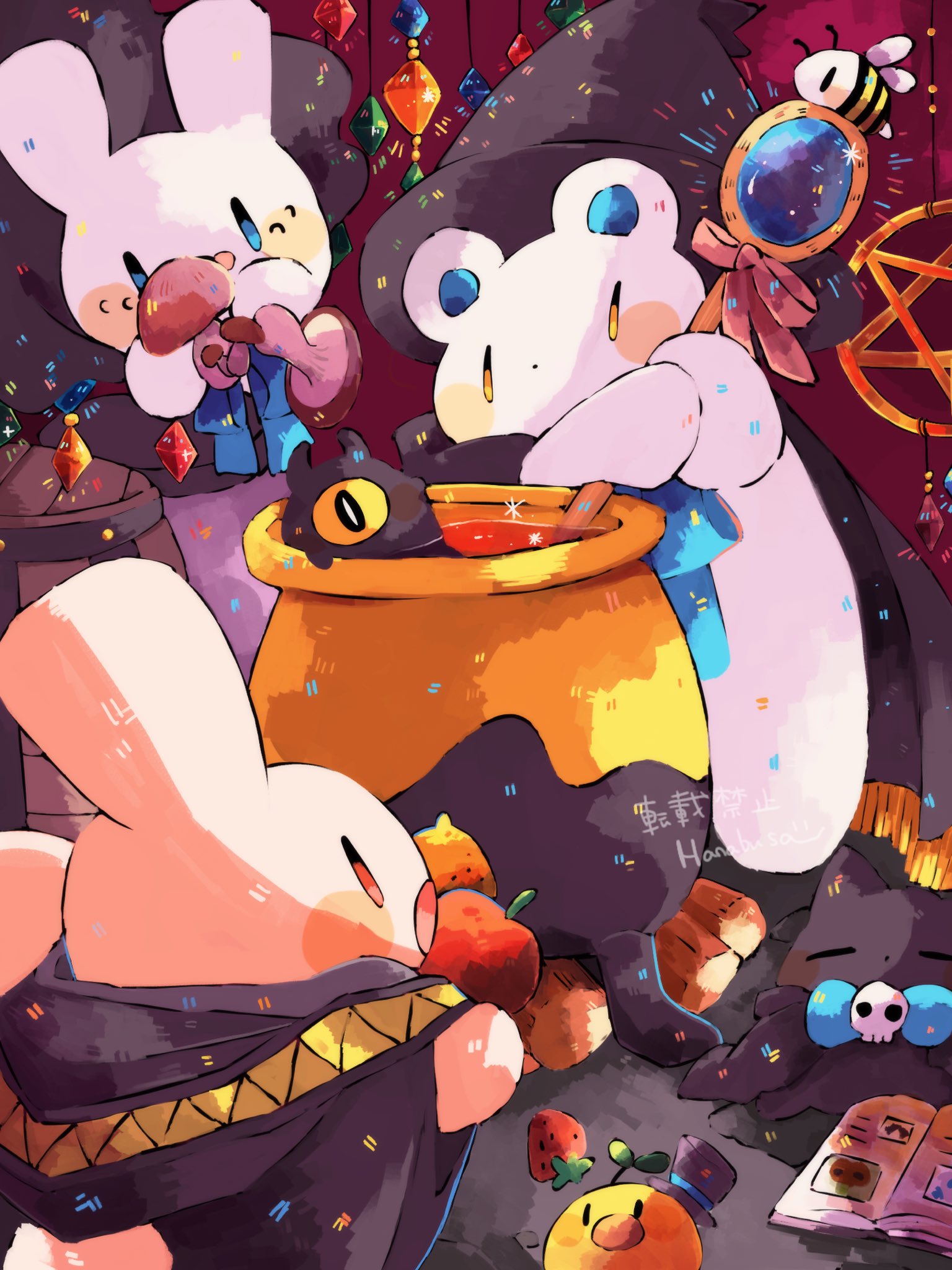 うさぎさん（うさぎの花かご） | Charaforio(キャラフォリオ)